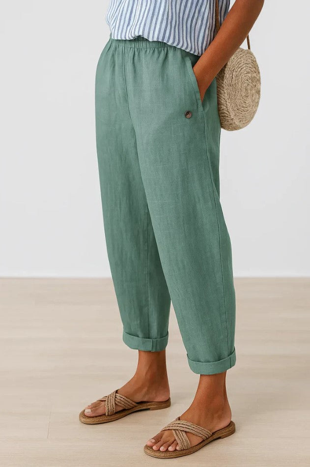 Pantalon femme coupe décontractée