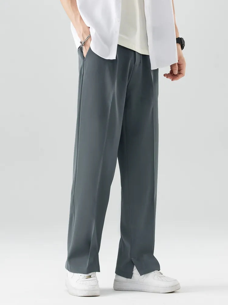 Pantalon homme - jambe droite - coupe décontractée - tissu doux et respirant - longueur complète