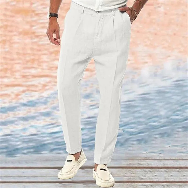 Pantalon plissé fuselé de tous les jours pour homme