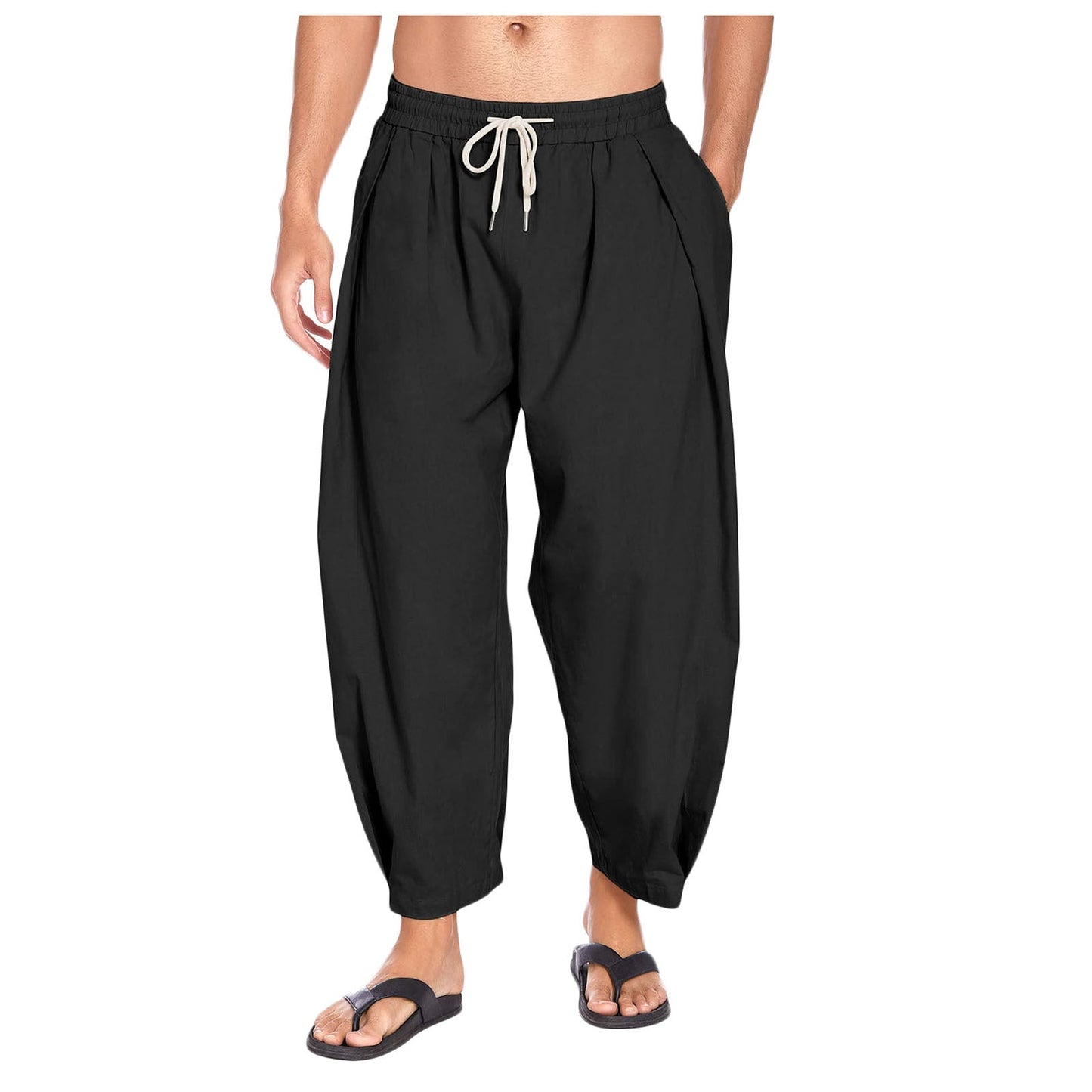 Pantalon sarouel pour homme à entrejambe basse