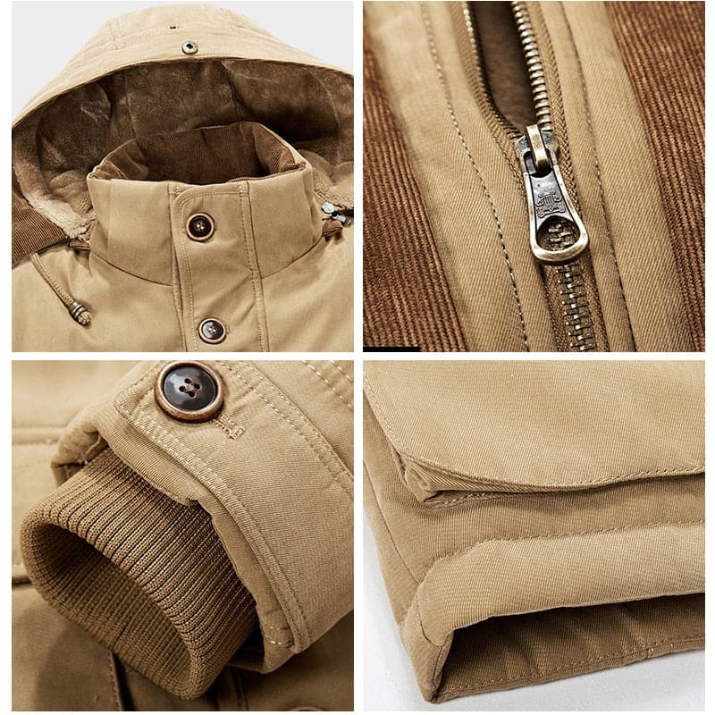 Parka à capuche pour homme