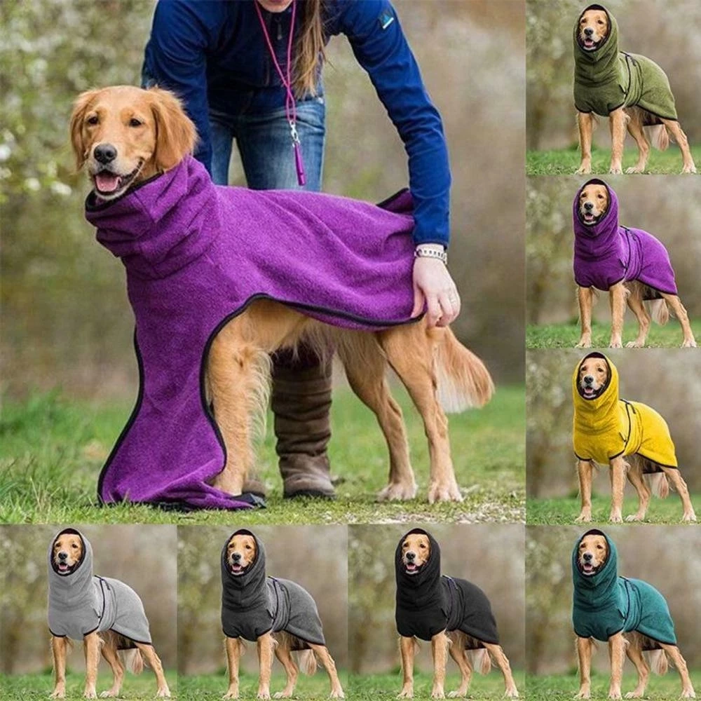 Peignoir de bain réglable pour animaux de compagnie