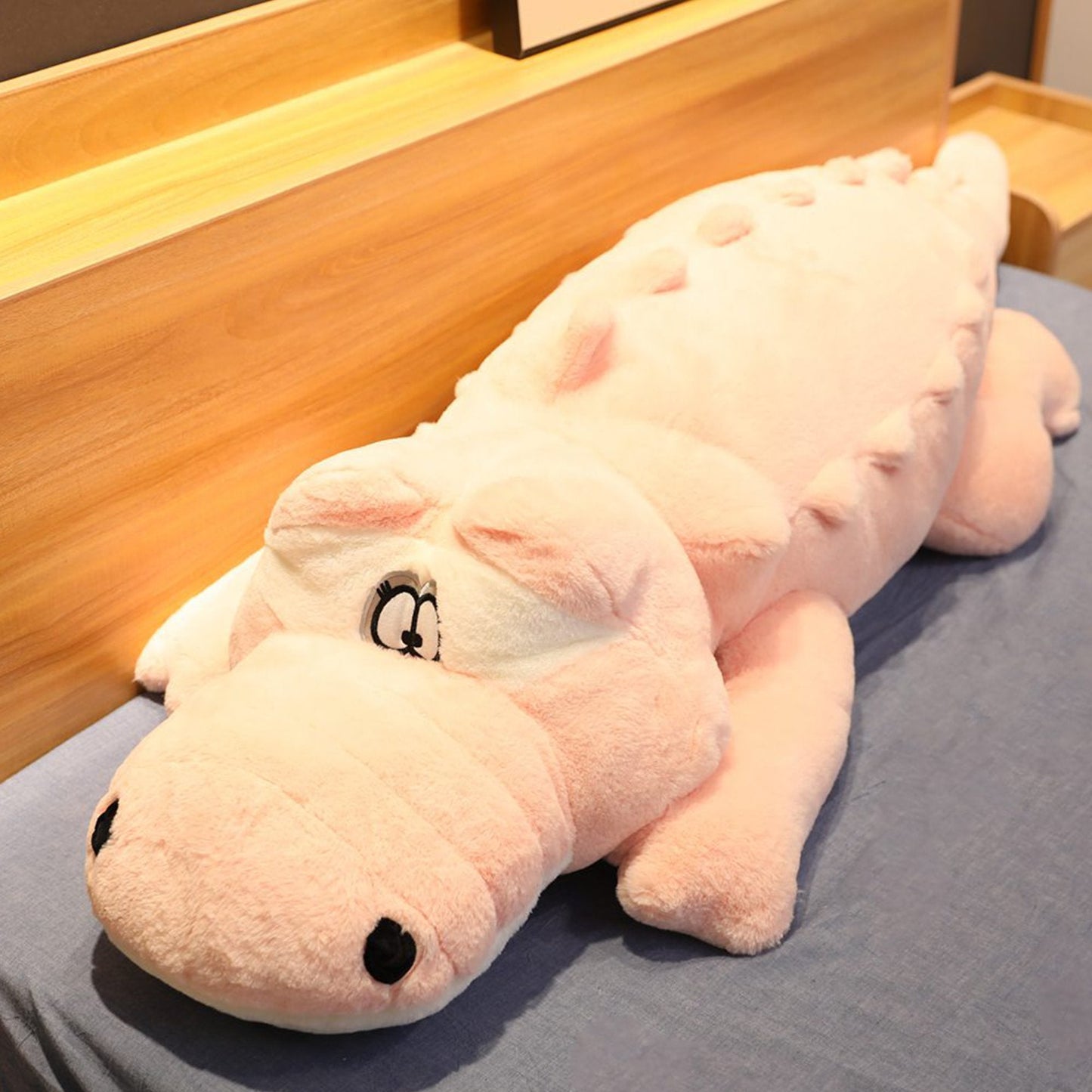 Peluche crocodile géante compagnon