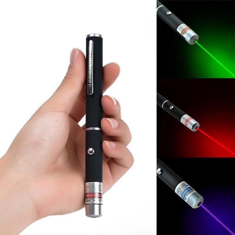 Pointeur laser haute performance à couleurs multiples – rouge, vert, bleu-violet