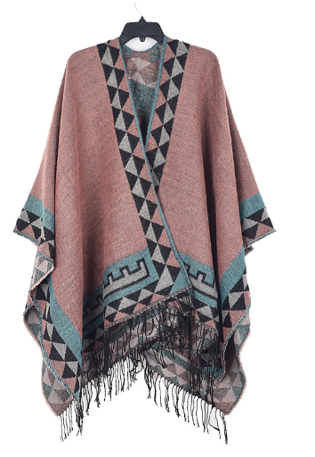 Poncho tricoté | élégant et chaud