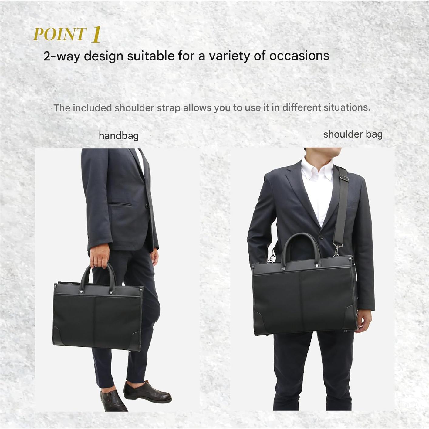 Porte-documents professionnel à double porté avec rangements organisés