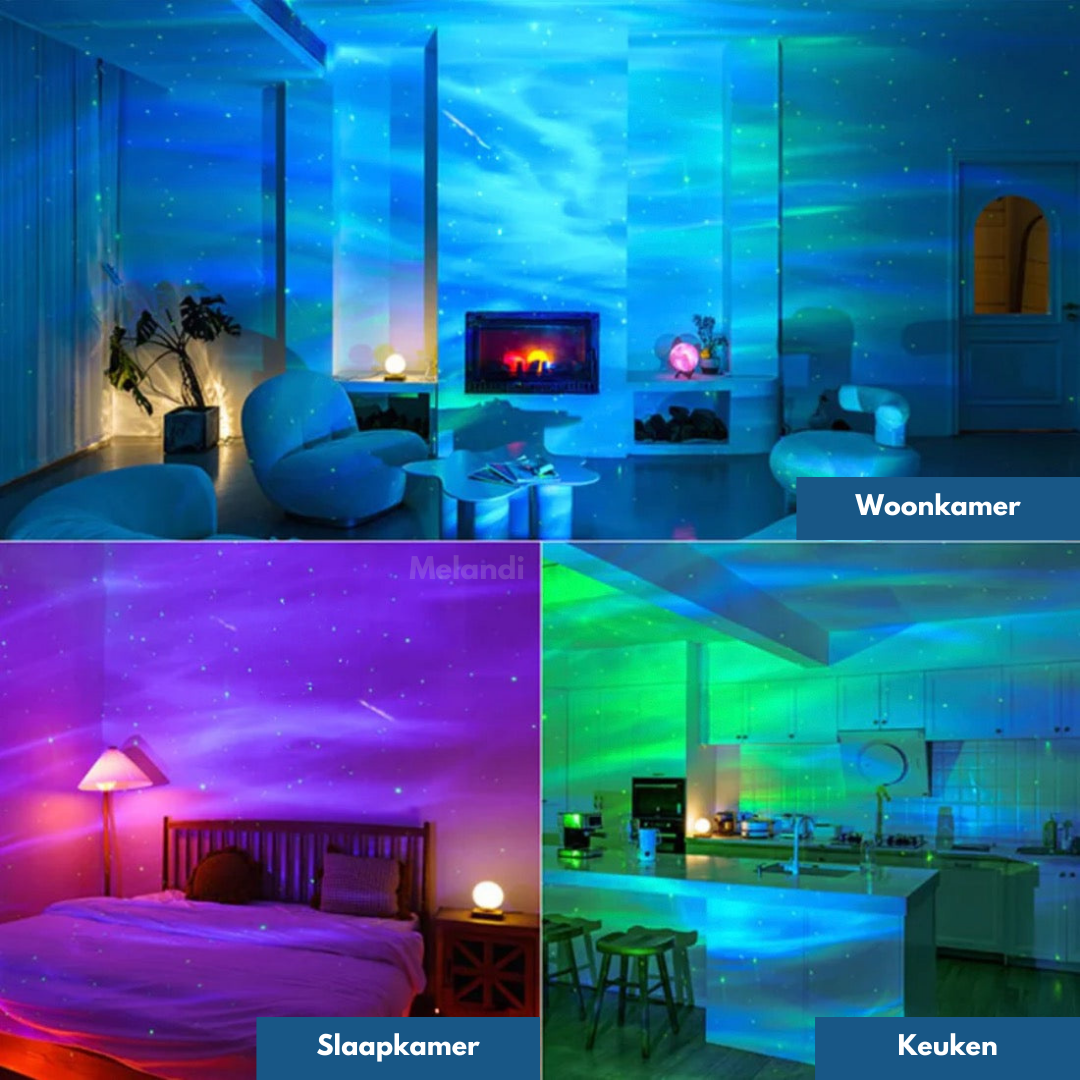 Projecteur de lumière d’ambiance aurore – projection envoûtante d’aurores boréales pour toute pièce