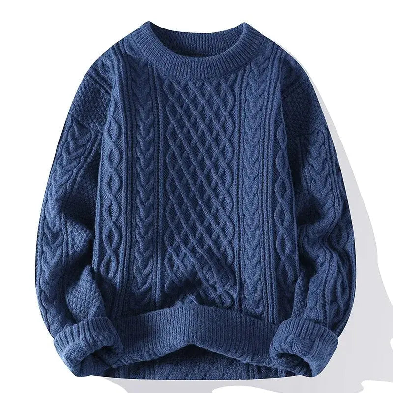 Pull à col rond à motifs pour homme