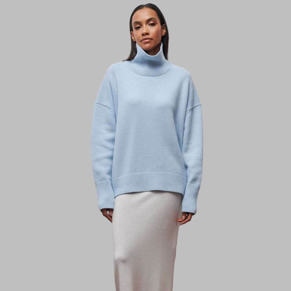 Pull à col roulé oversize femme
