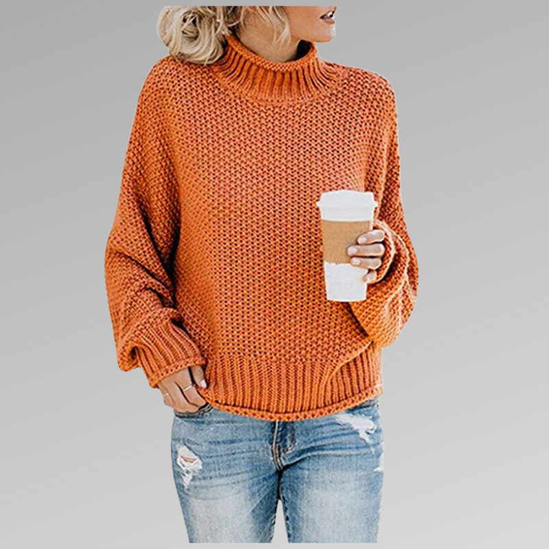 Pull à col roulé oversize pour femme