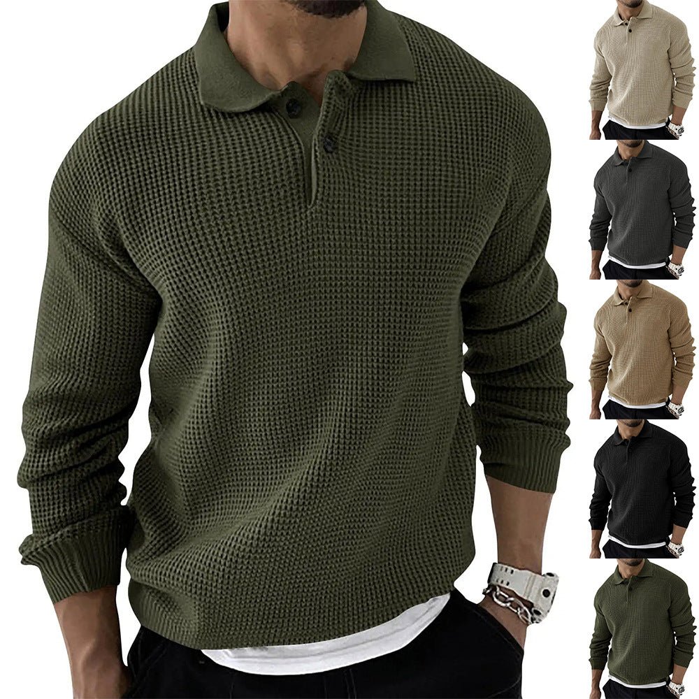 Pull col polo à boutons pour homme