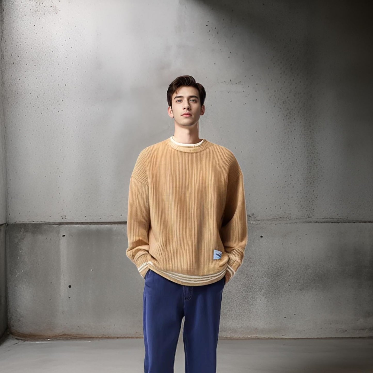 Pull col rond pour homme