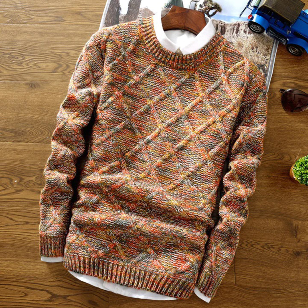 Pull en maille à col rond pour homme