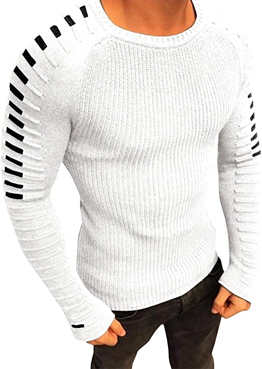 Pull en maille plissé long pour homme