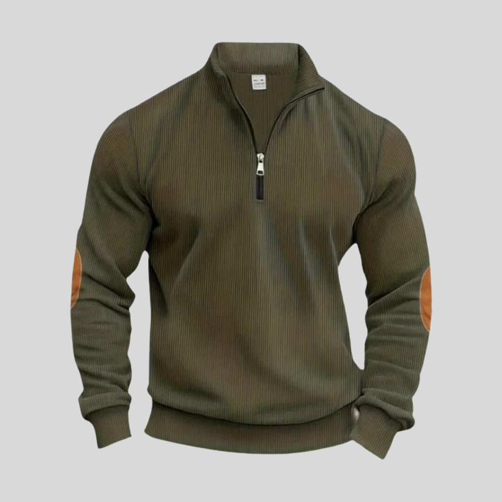 Pull homme à poignets côtelés