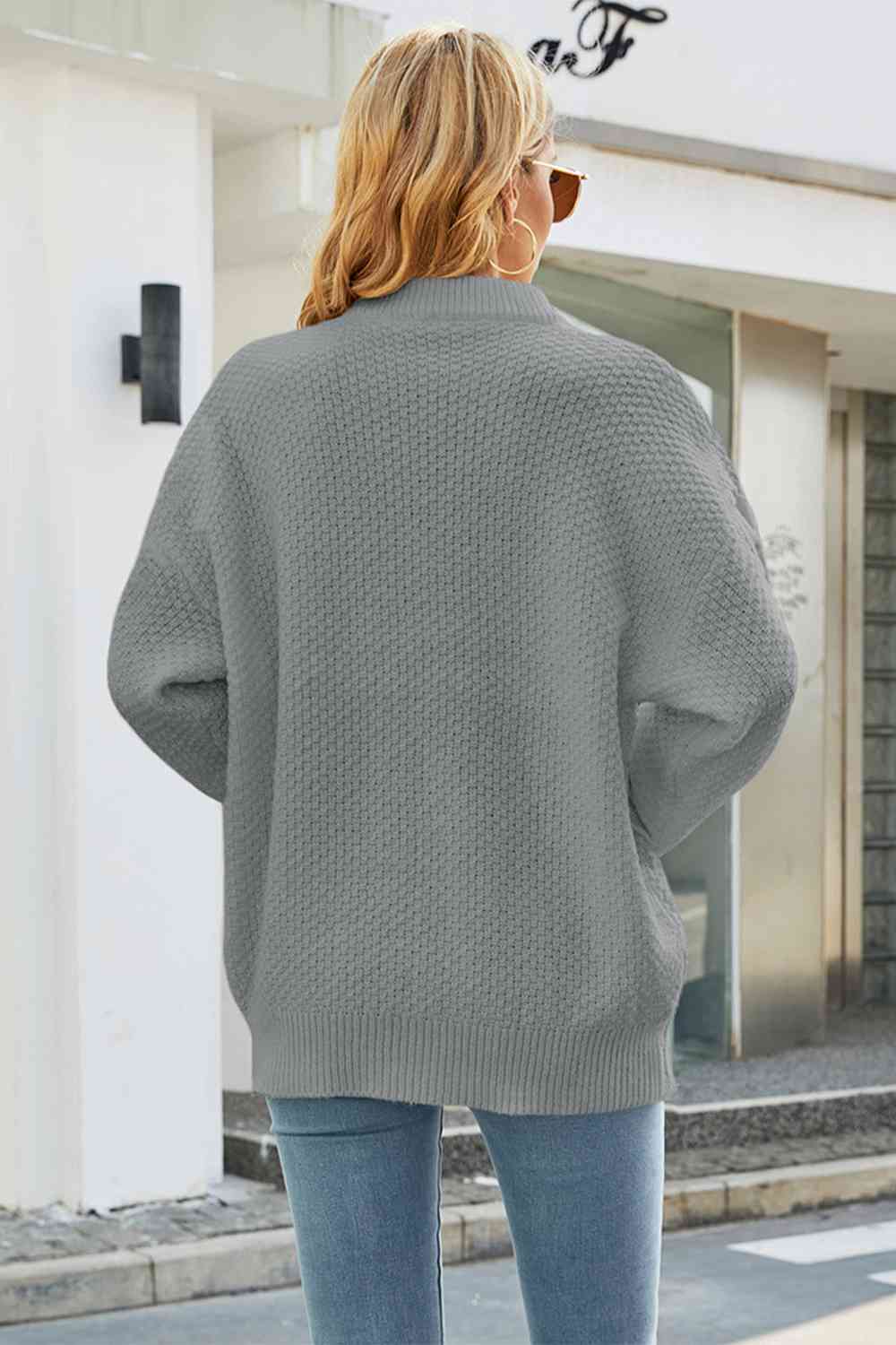 Pull oversize à torsades pour femme