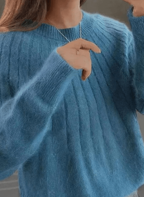 Pull tricoté duveteux – élégant et chaud