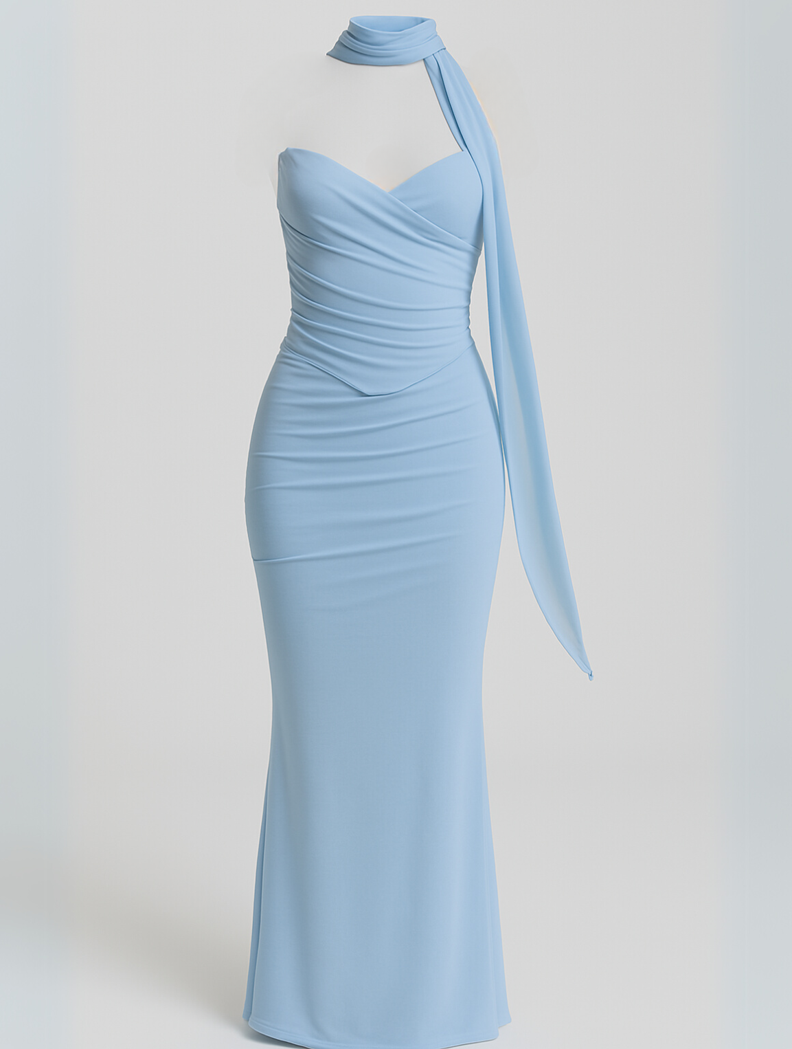 Robe bustier élégante avec ras-de-cou