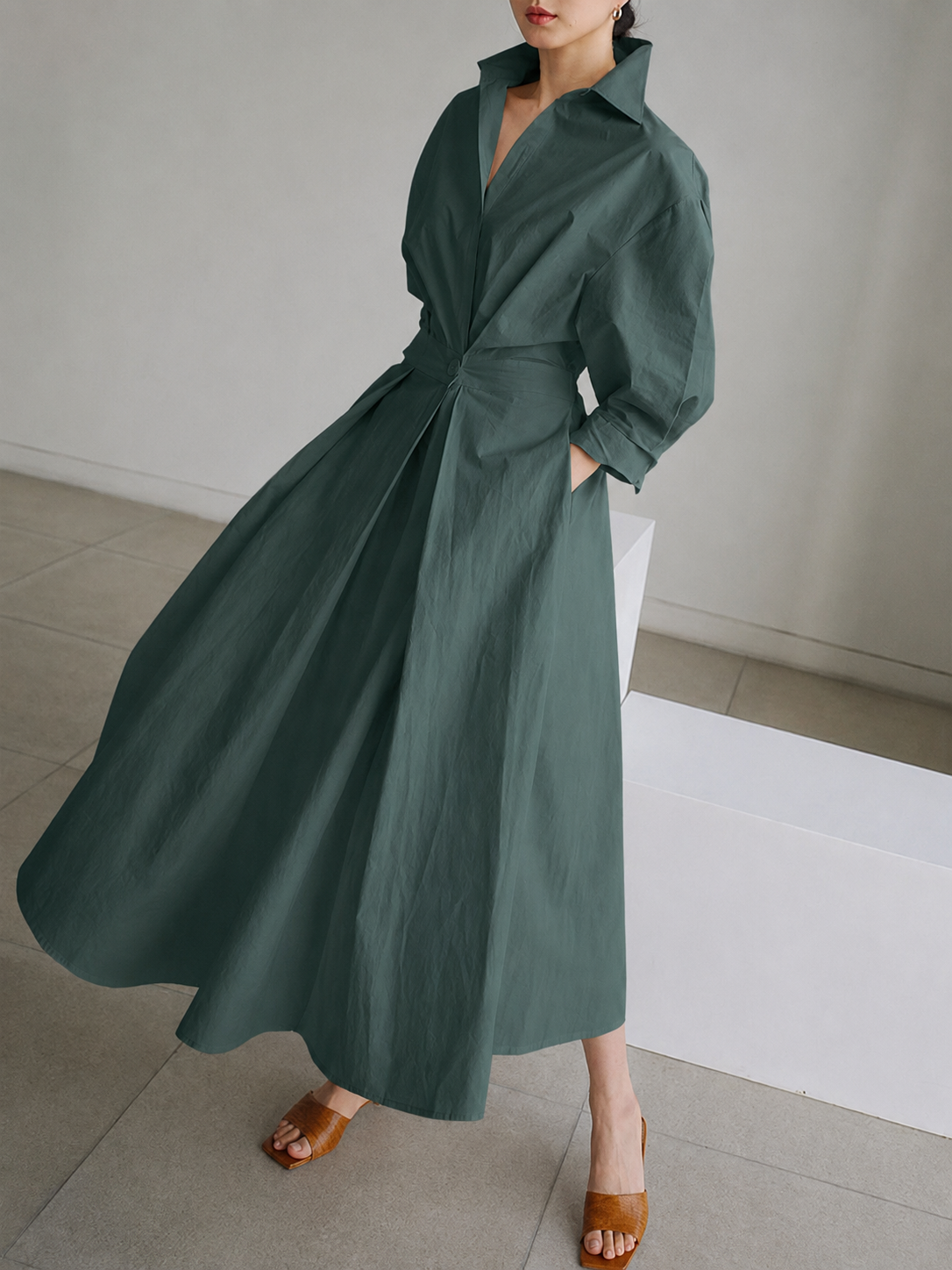 Robe chemise élégante à boutons