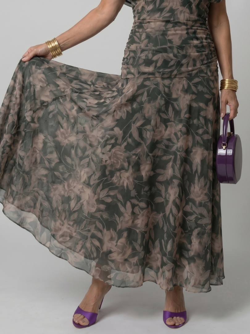 Robe longue à épaules dénudées pour femme