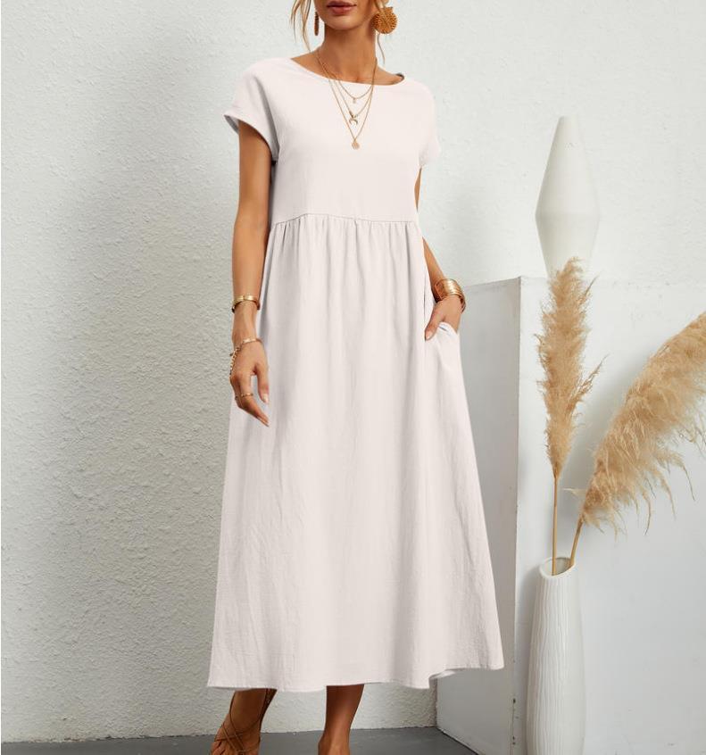 Robe midi élégante à coupe décontractée