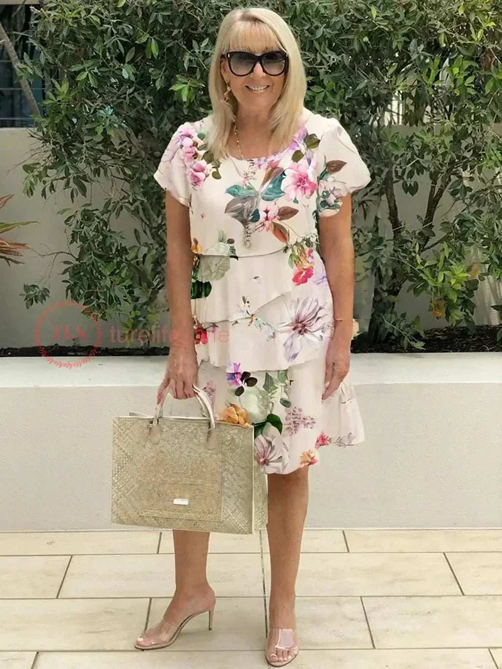 Robe mini à volants pour femme