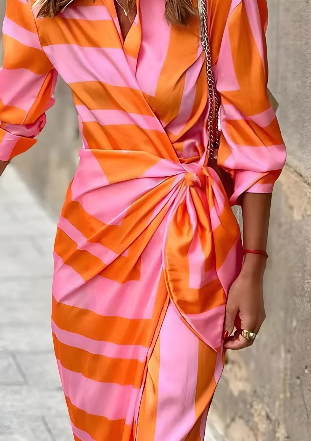 Robe portefeuille midi femme