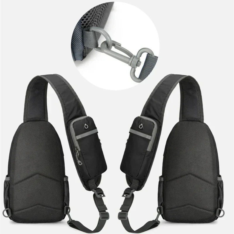 Sac à dos bandoulière anti-vol imperméable multipoches – sac de voyage léger porté croisé