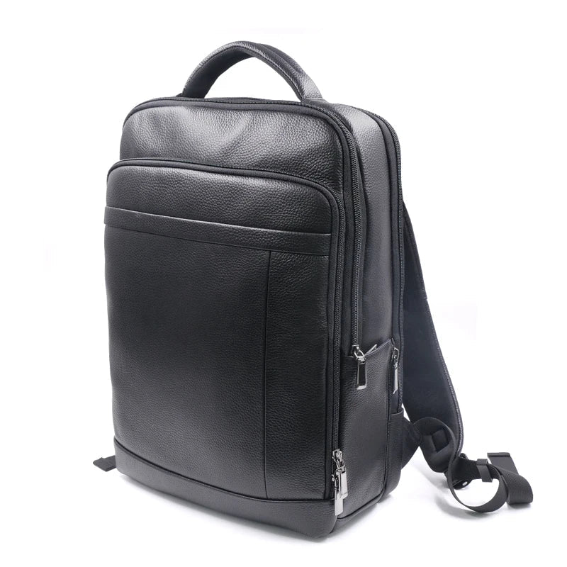 Sac à dos en cuir anti-vol pour homme avec serrure à empreinte digitale