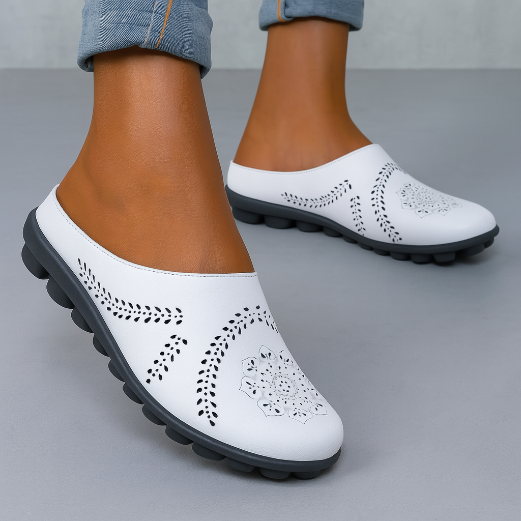 Sandales à enfiler ajourées confortables