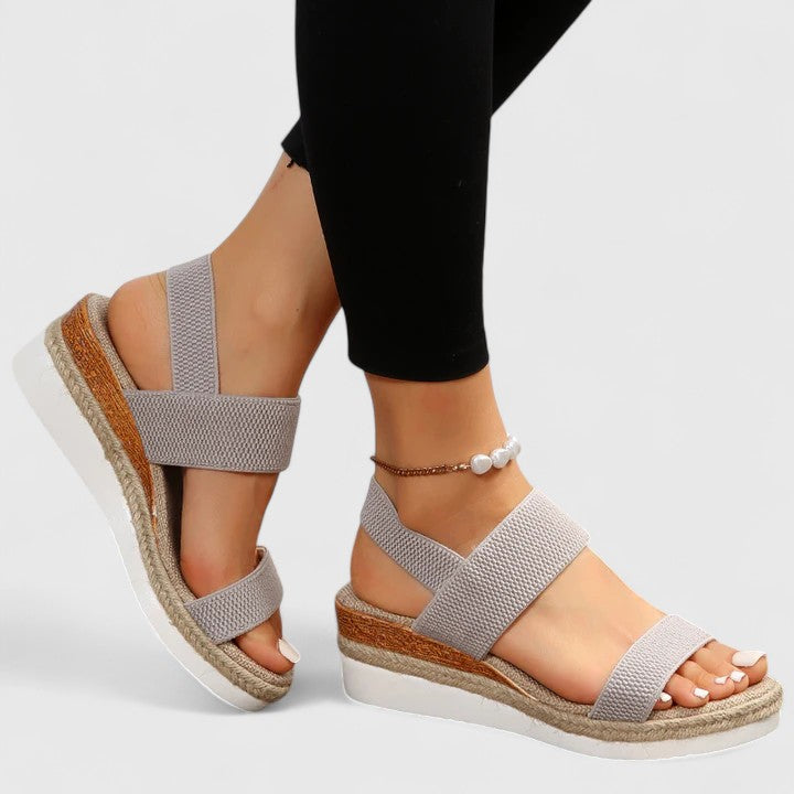 Sandales espadrilles compensées orthopédiques pour femme