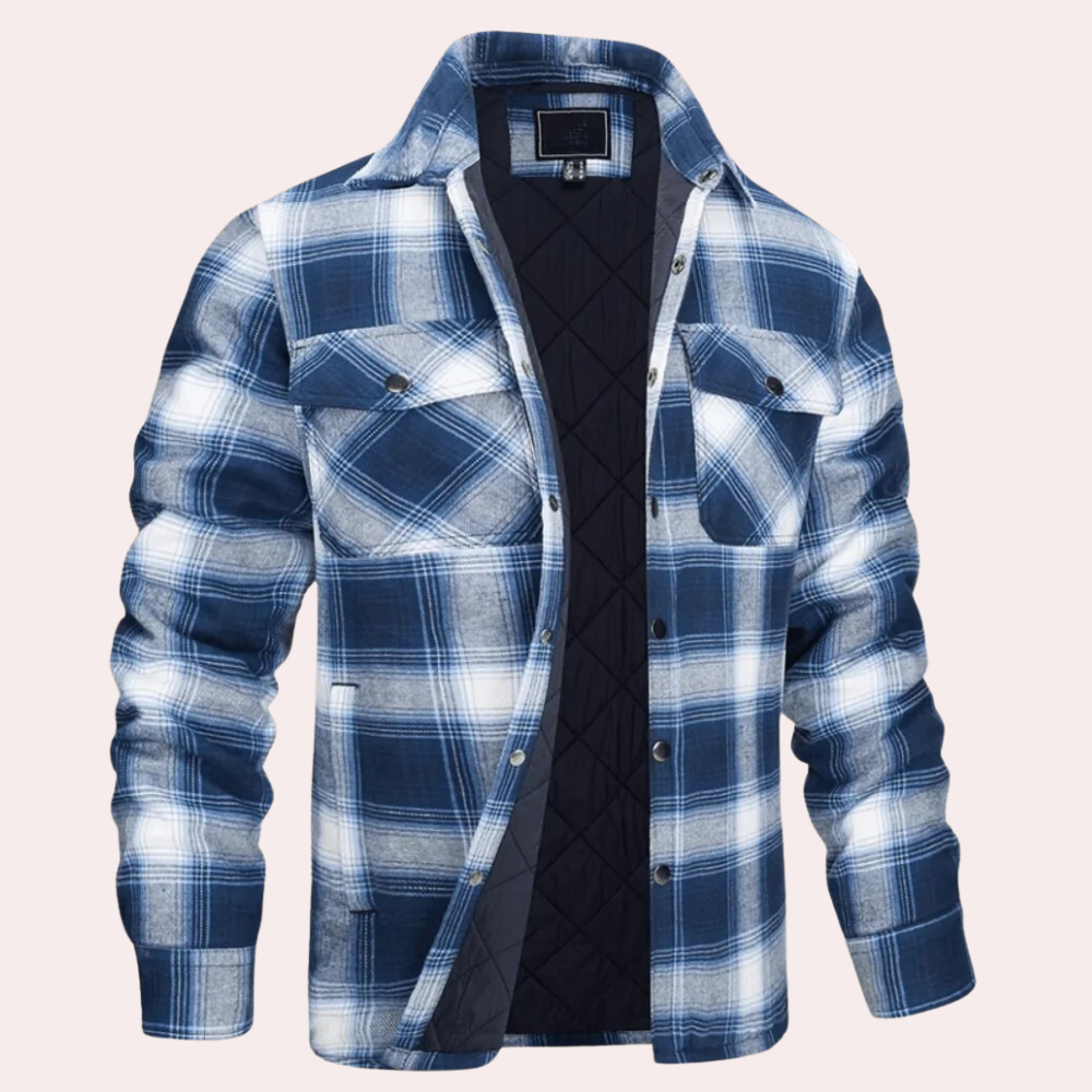 Surchemise homme à carreaux, boutonnée