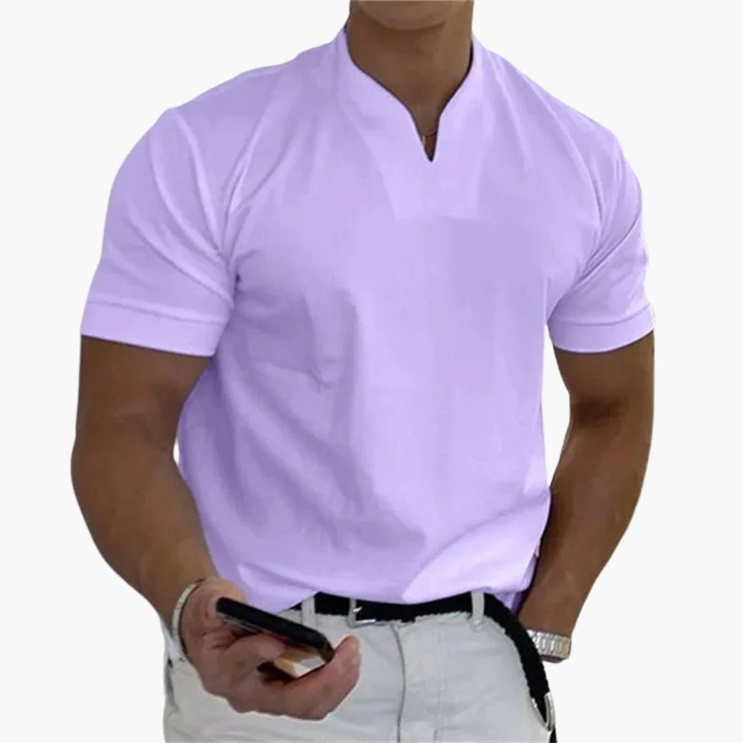 T-shirt à col mao pour homme