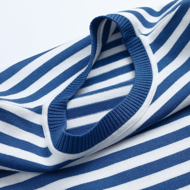 T-shirt à manches longues à rayures pour femme