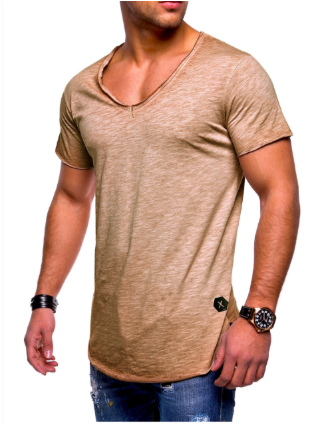 T-shirt homme col V coupe slim