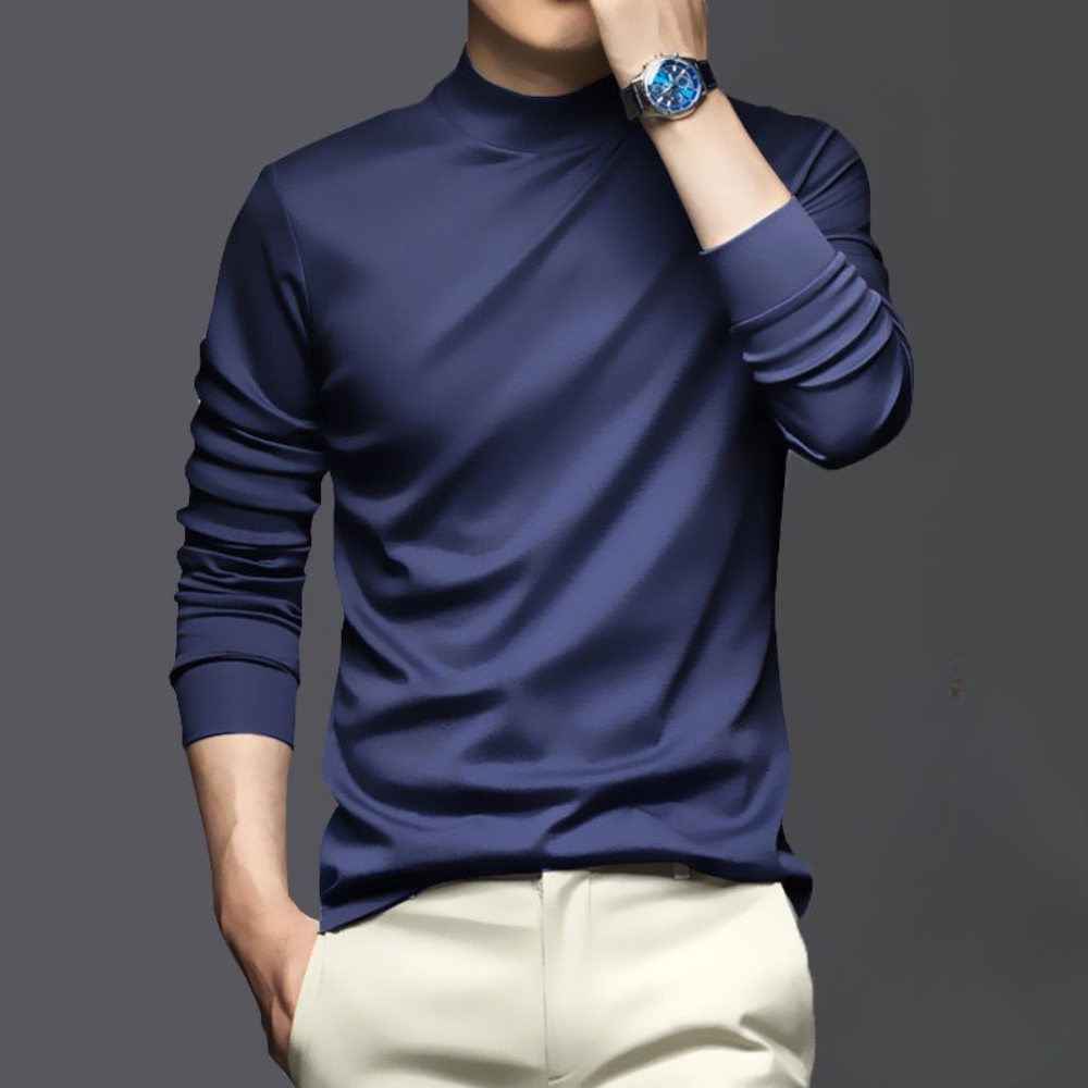 T-shirt pour homme à manches longues coupe slim