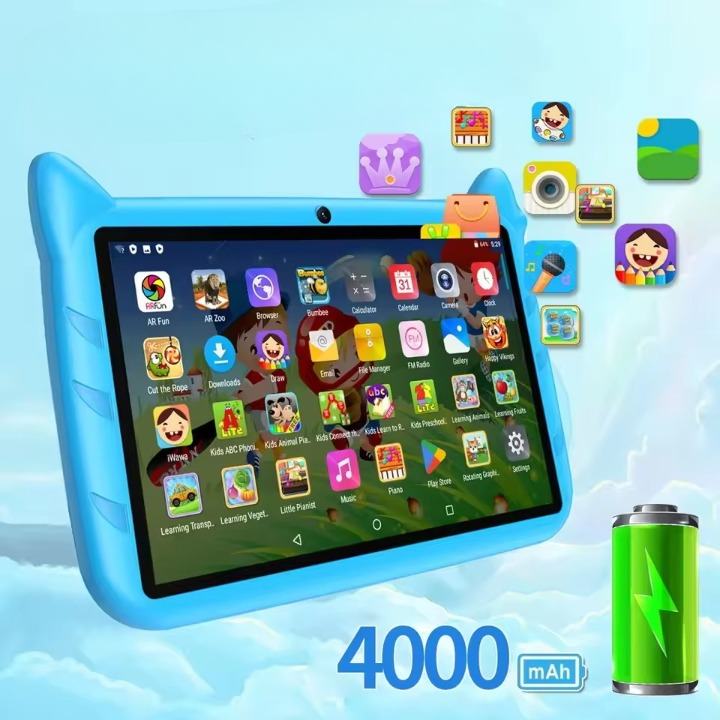 Tablette pour enfants 7 pouces - Wi‑Fi 5G - 4 Go de RAM - 64 Go de ROM