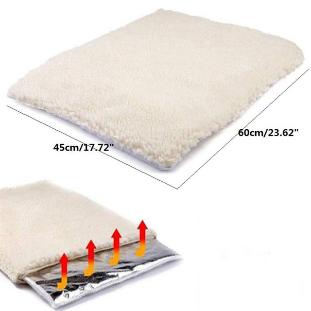 Tapis auto-chauffant pour chat - luxueux, pelucheux, sans électricité