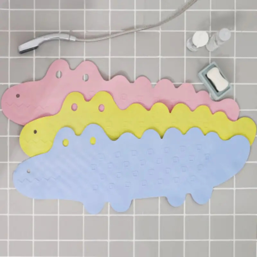 Tapis de bain antidérapant pour enfants crocodile - sûr et ludique