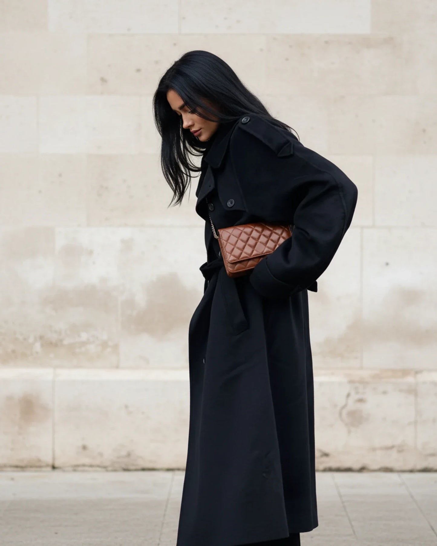 Trench à double boutonnage pour femme