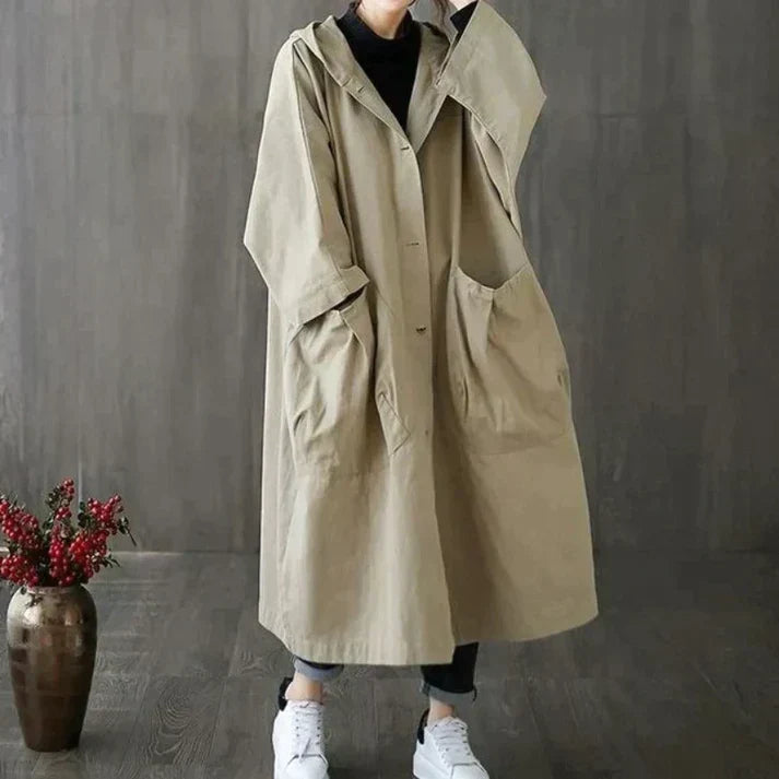 Trench oversize classique avec ceinture femme