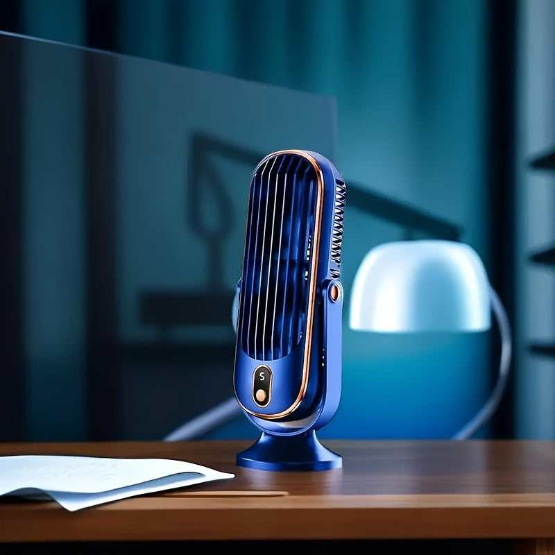 Ventilateur climatiseur portable – batterie de grande capacité, double moteur, rafraîchisseur d’air à 5 vitesses avec soufflerie à 720° – idéal pour le bureau, le camping, l’extérieur, le camping-car, ventilateur USB