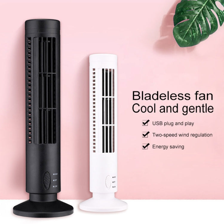 Ventilateur colonne électrique USB sans pales, type climatisation, noir