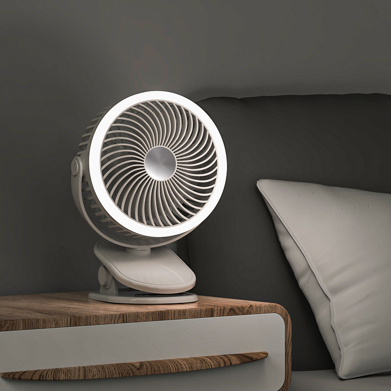 Ventilateur de table pour femme avec éclairage LED intégré