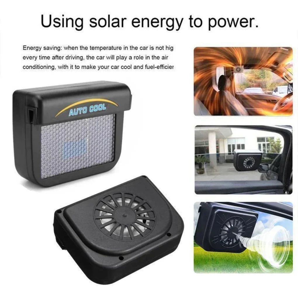 Ventilateur de vitre de voiture à énergie solaire
