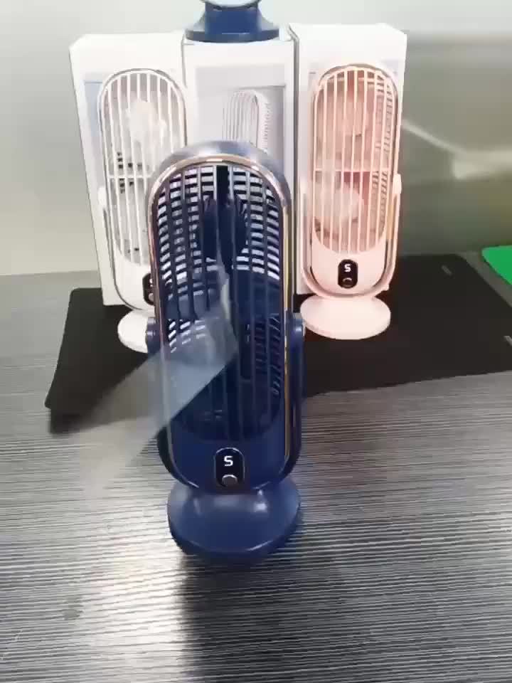 Ventilateur portable à double moteur avec rotation à 720°