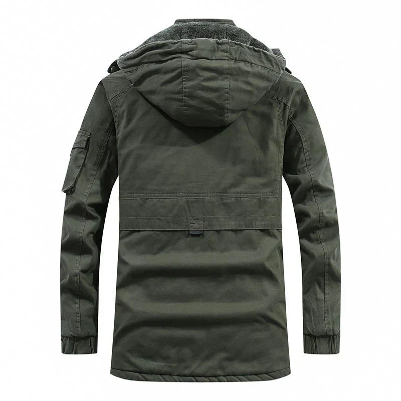 Veste d’hiver pour homme avec capuche et doublure en polaire