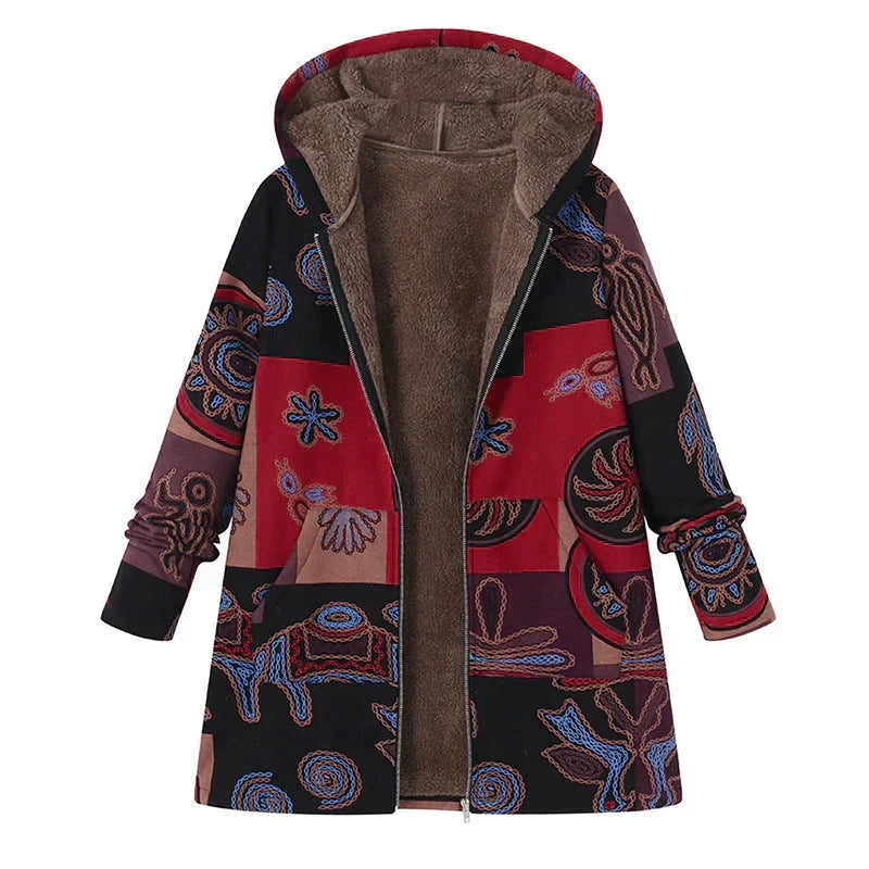 Veste de printemps longue pour femme avec capuche et poches avant