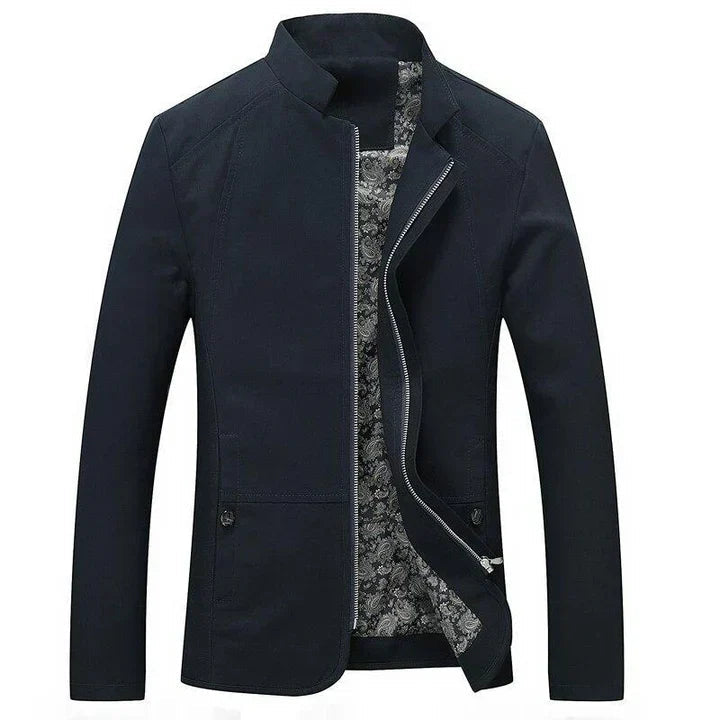 Veste décontractée à fermeture zippée intégrale pour homme