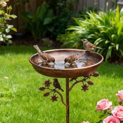 Abreuvoir pour oiseaux de jardin | coupe décorative | piquet robuste